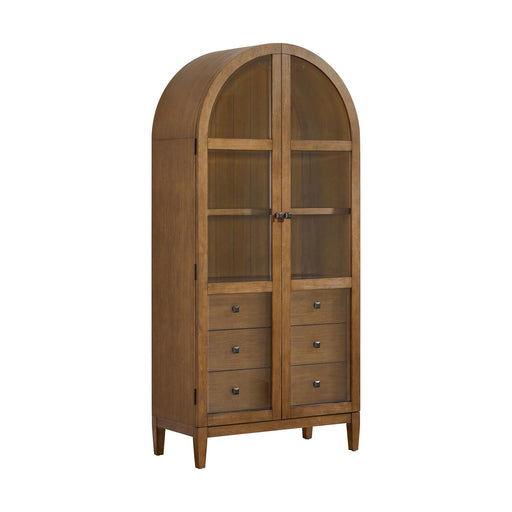Portico Display Cabinet in Brown Oak - Maxx Save 