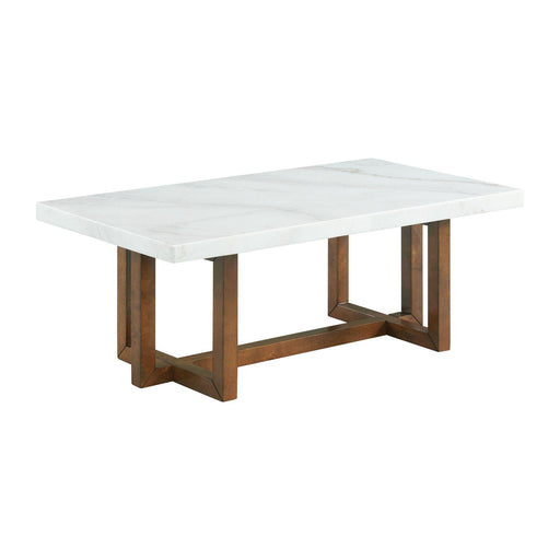 Morris 2PC Occasional Marble Table Set in White - Maxx Save 