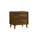 Malibu 2-Drawer Nightstand in Walnut - Maxx Save 