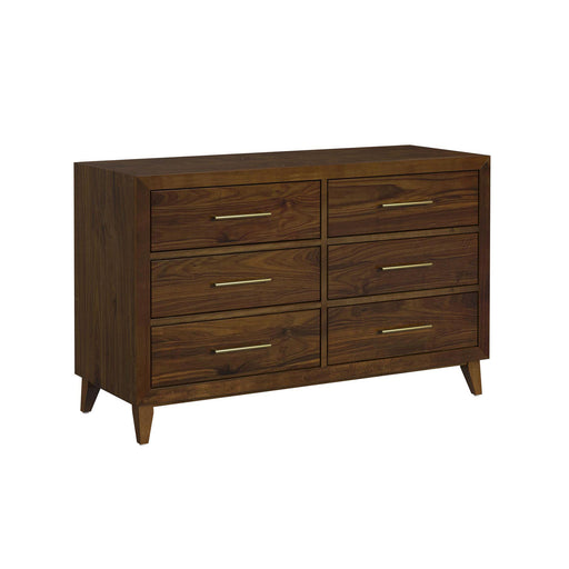 Malia 6-Drawer Dresser in Walnut - Maxx Save 