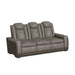 Lantana Power Motion Sofa with Power Headrest, Led, DDT, reading light and PWS in Rocky Grey/Brown - Maxx Save 