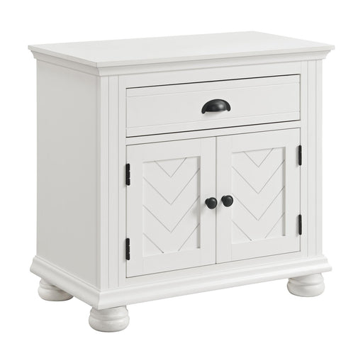 Kona 1-Drawer Nightstand in White - Maxx Save 