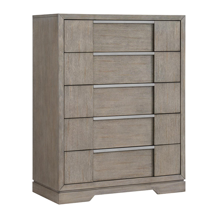 Kelis 5-Drawer Chest in Grey - Maxx Save 