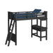 Hampton Kids Loft with Ladder and Desk with Speaker Bedroom Set - Maxx Save 