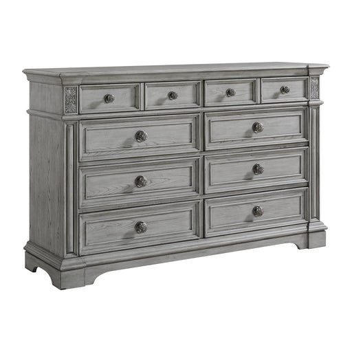 Glenmore 8-Drawer Dresser in Aged Grey - Maxx Save 