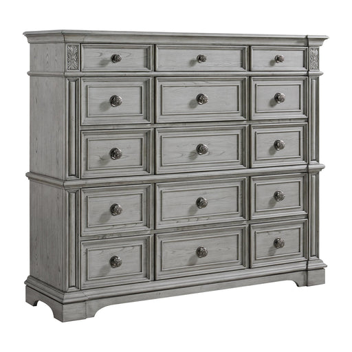 Glenmore 15-Drawer Mansion Chest in Aged Grey - Maxx Save 