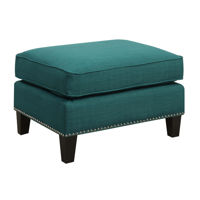 Erica 497 Ottoman W/Chrome Nail Heirloome Teal (ISTA 3) - Maxx Save 
