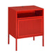 Ember Nightstand (C-1094) RED NIGHTSTAND W/ USB - Maxx Save 