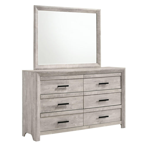 Ellen Dresser & Mirror Set White - Maxx Save 