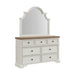 Eastwood Youth Dresser and Mirror Set in Brown and Off-White - Maxx Save 