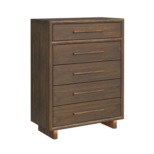 Brisbane Chest with LED in Brown - Maxx Save 