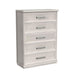 Avalanche 5-Drawer Chest in Antique White - Maxx Save 