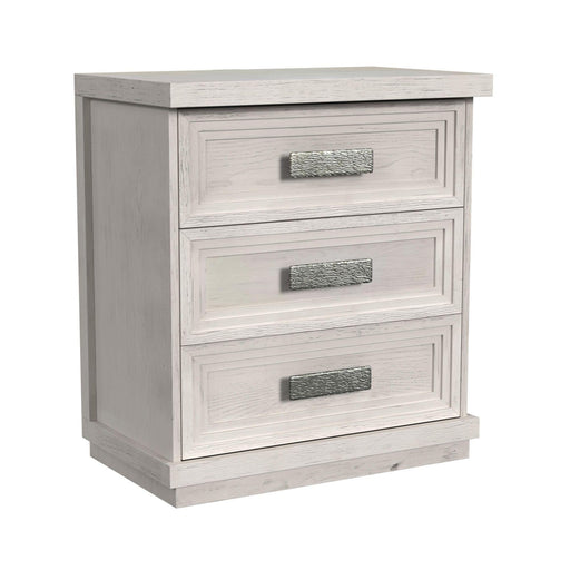 Avalanche 3-Drawer Nightstand with USB in Antique White - Maxx Save 