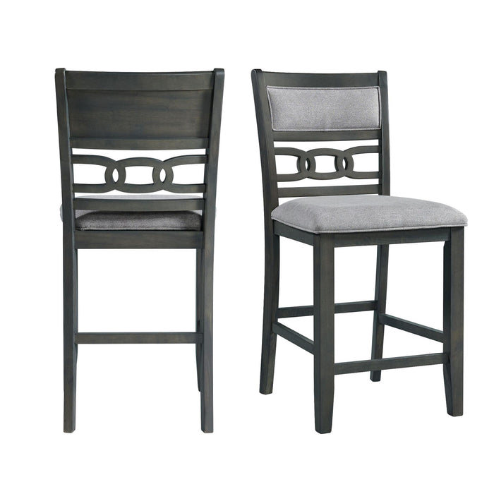 Amherst Counter Side Chair W/Fabric Cushion Grey Finish (2 Per Pack)