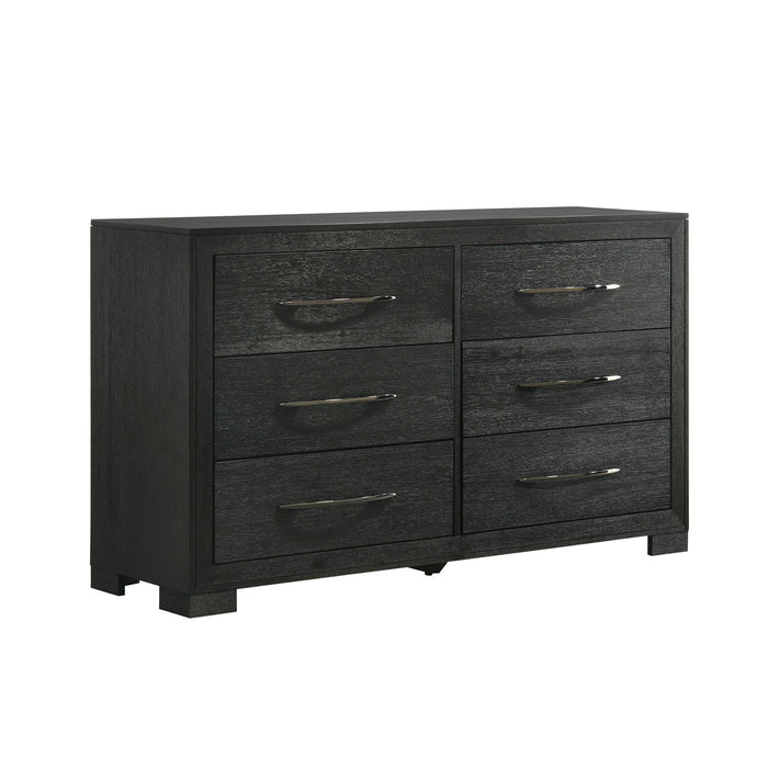Allan 6-Drawer Dresser in Black - Maxx Save 