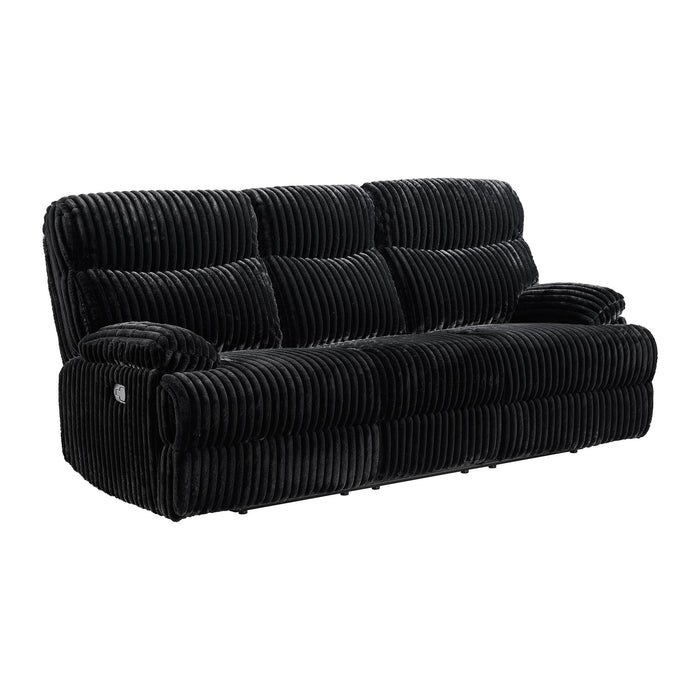 Admiral 2PC Living Room Set in Masis Black-Sofa & Loveseat - Maxx Save 