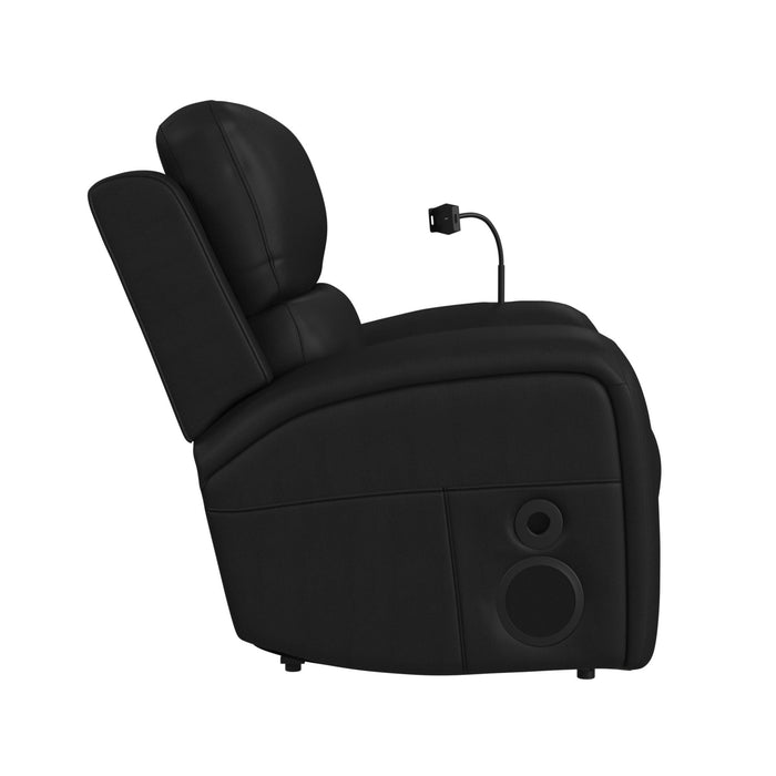 Euphora P3 Power Glider Recliner W/Heat & Massage, Music, Ipad holder W/wireless charger and USBC in Aline Black - Maxx Save 