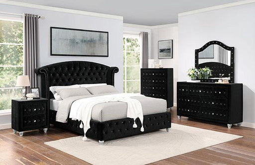 ZOHAR E.King Bed, Black - Maxx Save 