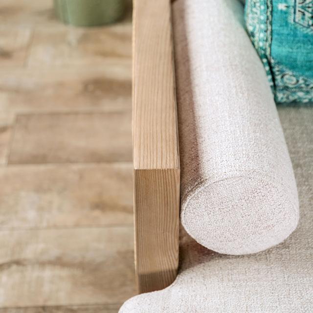 ALESUND Chair, Beige/Light Oak Natural & Brown - Maxx Save 