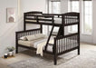 Brookings Twin/Full Bunk Bed White, Brown & Black - Maxx Save 