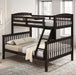 Brookings Twin/Full Bunk Bed White, Brown & Black - Maxx Save 