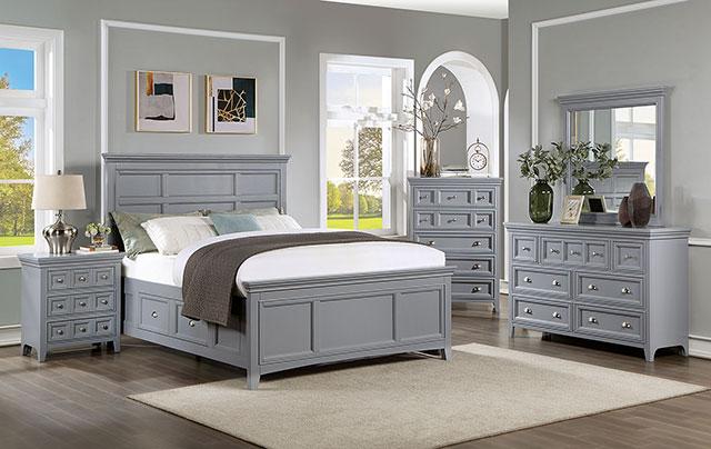 CASTLILE Queen Bed, Gray - Maxx Save 
