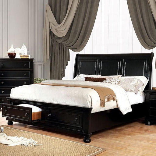 Castor Bed Black, Chrome, & White - Maxx Save 