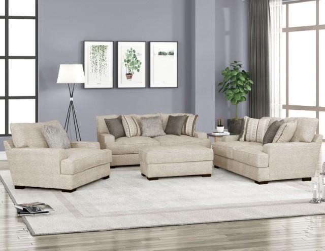 ARDENFOLD Ottoman, Beige & Gray - Maxx Save 