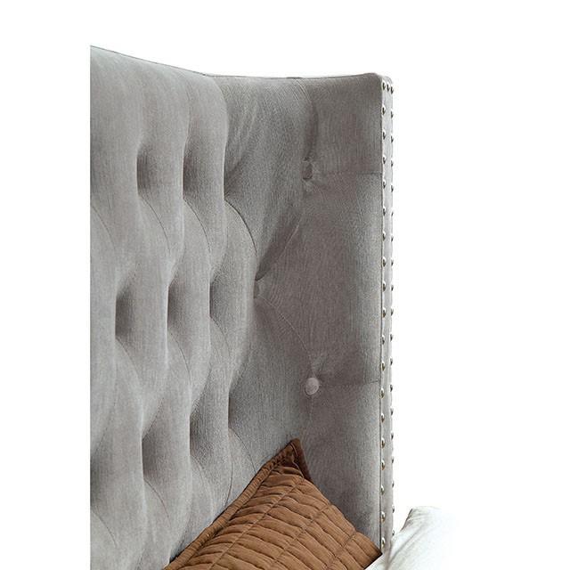Cayla Cal.King, E.King, & Queen Bed Silver & Grey - Maxx Save 