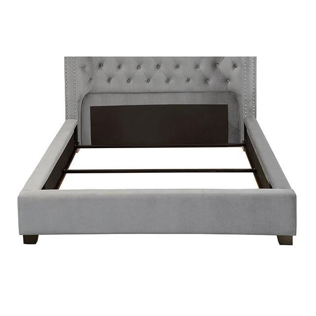 Cayla Cal.King, E.King, & Queen Bed Silver & Grey - Maxx Save 