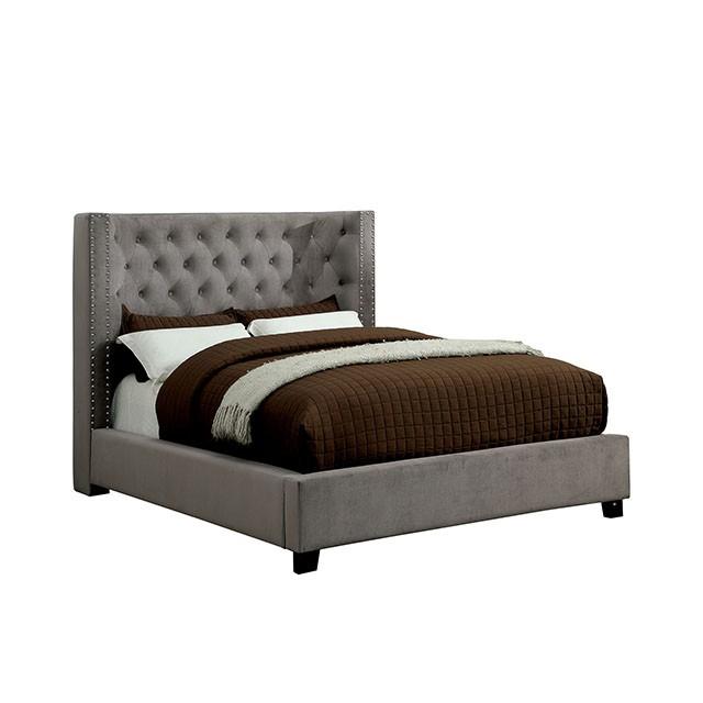 Cayla Cal.King, E.King, & Queen Bed Silver & Grey - Maxx Save 