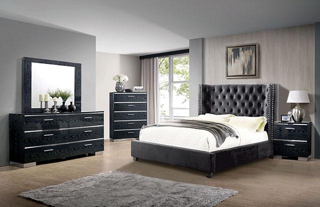 Cayla Cal.King, E.King, & Queen Bed Silver & Grey - Maxx Save 