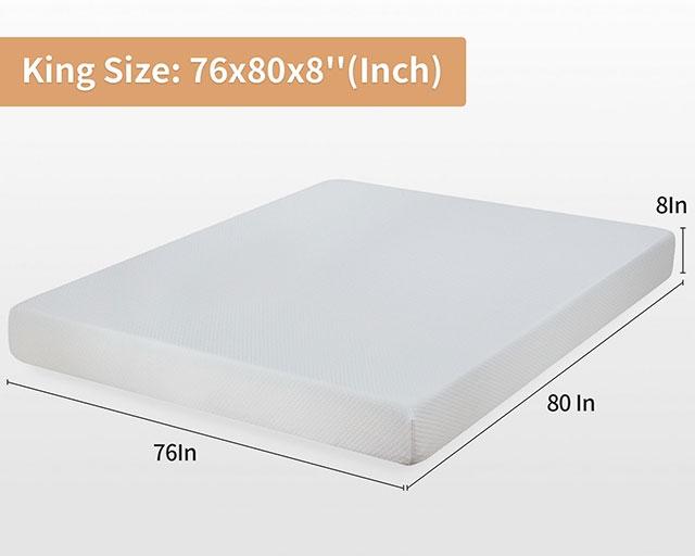 Artemisia 8" Memory Foam Mattress White - Maxx Save 