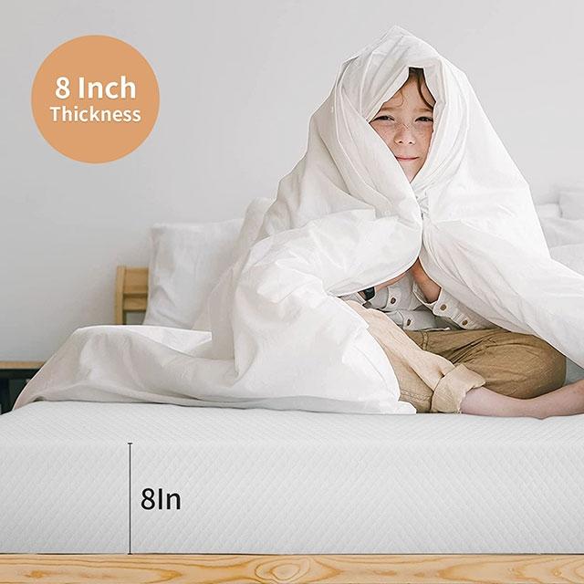 Artemisia 8" Memory Foam Mattress White - Maxx Save 