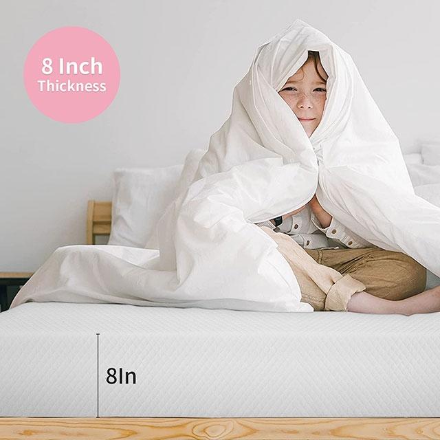 Artemisia 8" Memory Foam Mattress White - Maxx Save 