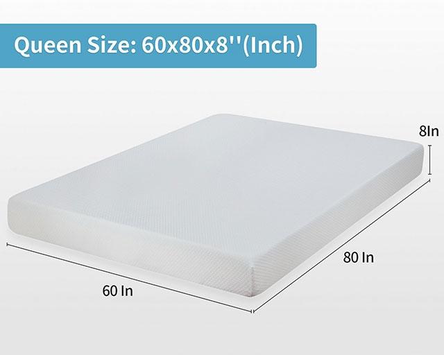 Artemisia 8" Memory Foam Mattress White - Maxx Save 