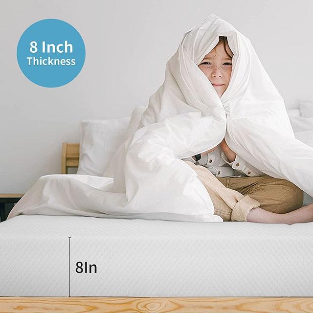 Artemisia 8" Memory Foam Mattress White - Maxx Save 