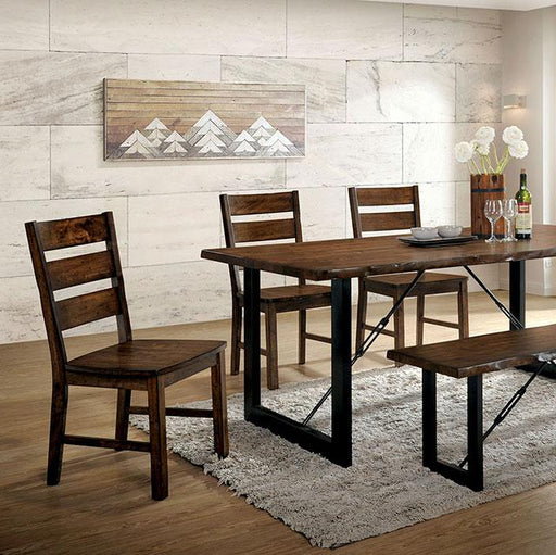 Dulce Walnut/Black Dining Table - Maxx Save 