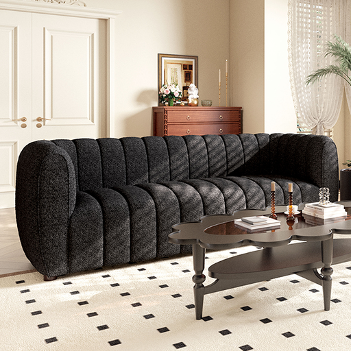 AVERSA Sofa, Black, Gray, & White - Maxx Save 