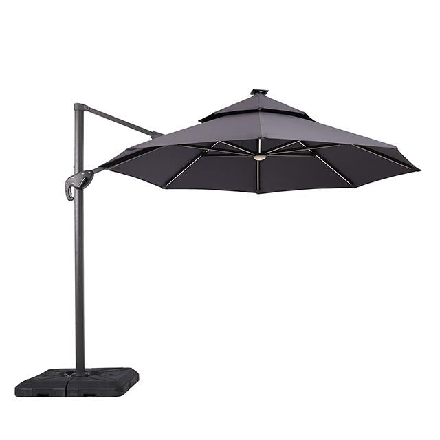 Nuti 10 Ft Round Umbrella w/ LED Light + 37" Large Base - Maxx Save 