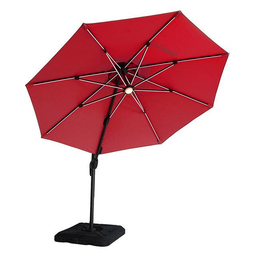 Xico 8 Ft Square Umbrella w/ Double Top w/ LED Light + 37" Large Base - Maxx Save 
