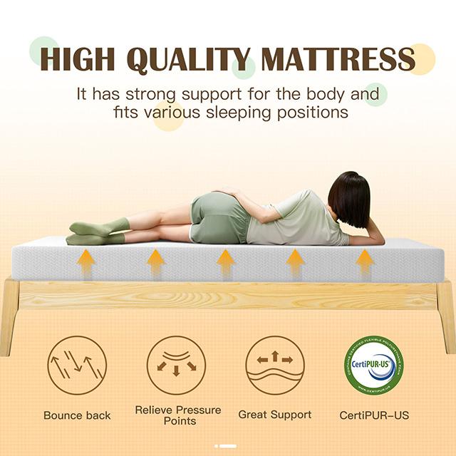 Forsythia 8" Full Green Tea Gel Memory Foam - Maxx Save 