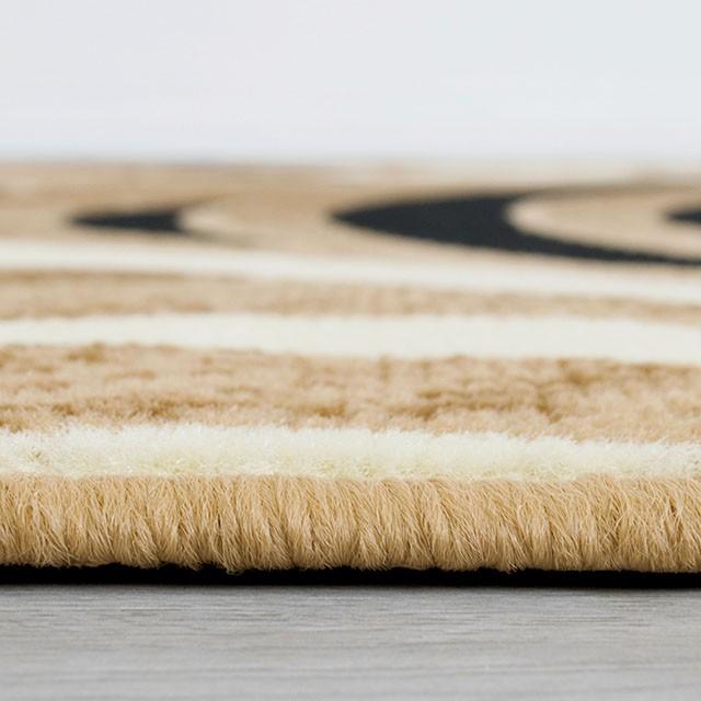 Blitar Brown Black, Brown Cream, & Gray 5' X 7' Area Rug