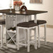 BINGHAM Counter Ht. Table w/ 2 x 15" Leaves - Maxx Save 
