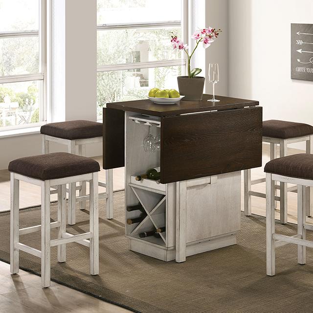 BINGHAM Counter Ht. Table w/ 2 x 15" Leaves - Maxx Save 