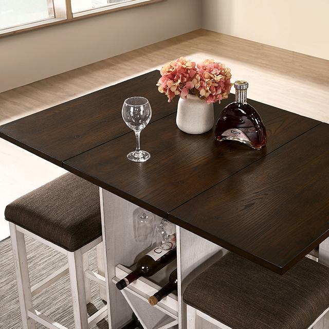 BINGHAM Counter Ht. Table w/ 2 x 15" Leaves - Maxx Save 