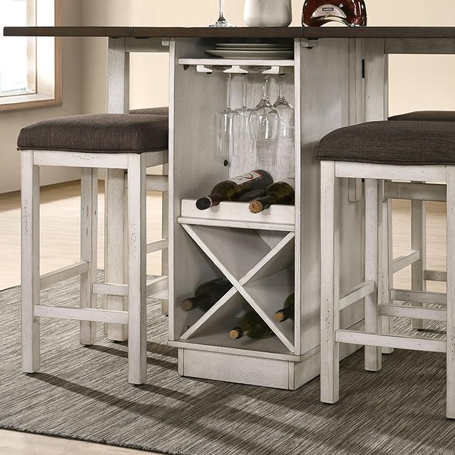 BINGHAM Counter Ht. Table w/ 2 x 15" Leaves - Maxx Save 