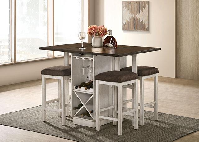 BINGHAM Counter Ht. Table w/ 2 x 15" Leaves - Maxx Save 