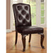 Bellagio Brown Cherry/Pattern Leatherette Side Chair (2/CTN) - Maxx Save 