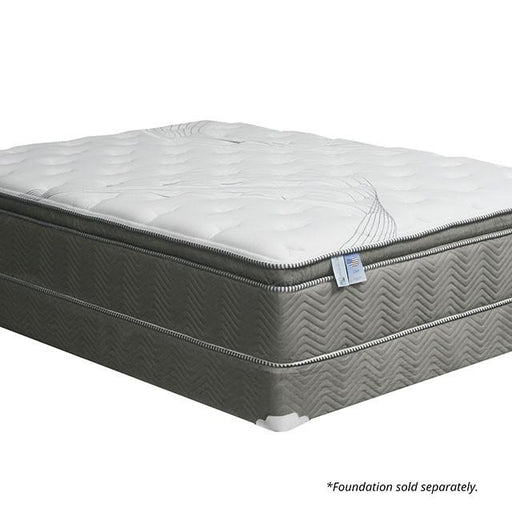 STORMIN White/Gray 13" Euro Pillow Top Mattress, E.King - Maxx Save 